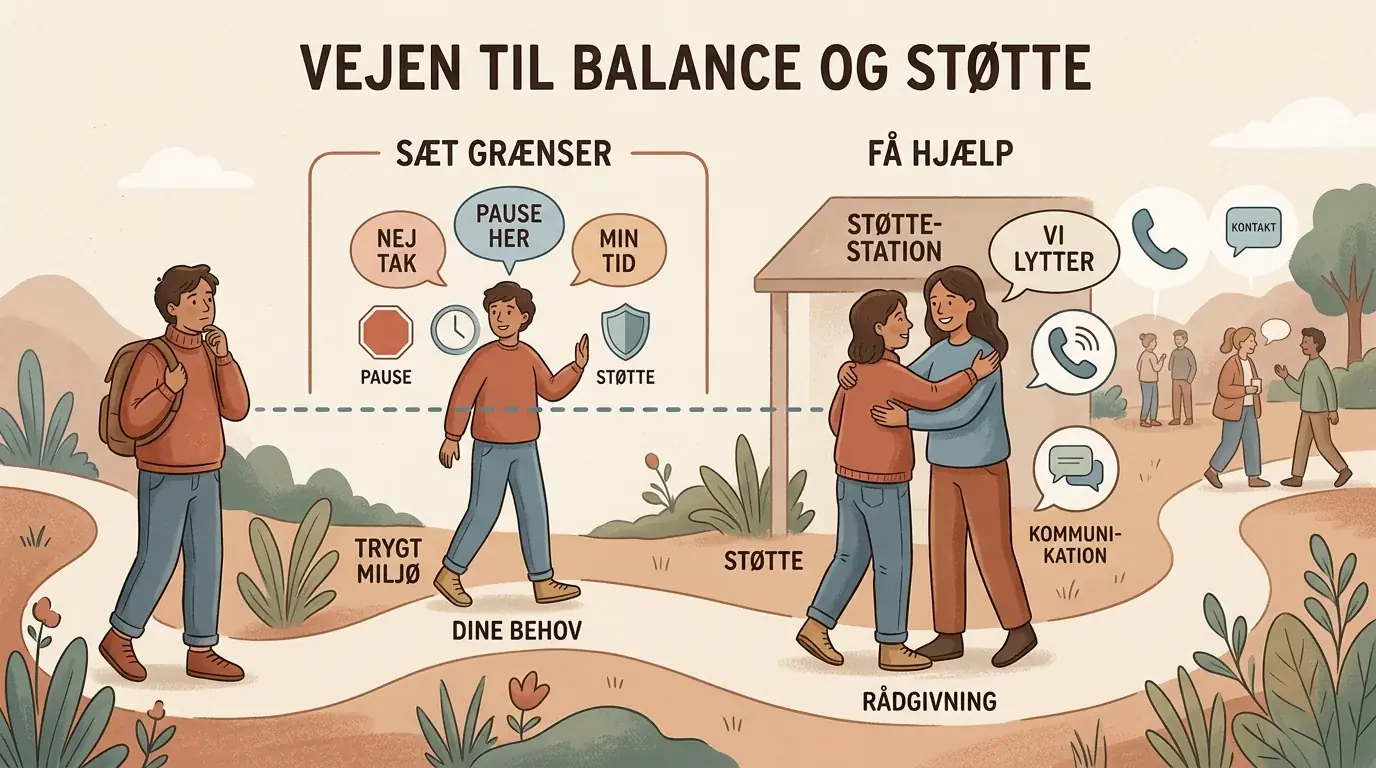 Støttende illustration om grænser, ROFUS og hjælp ved spilproblemer